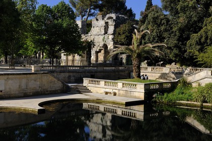 France, Gard (30) Nimes, les jardins de la fontaine, le temple de Diane