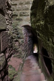 France, Bas Rhin, Lembach, Fleckenstein Castle, trogloditic stairs
