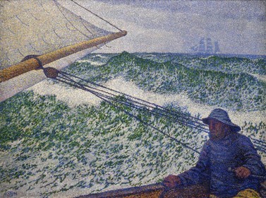 France, Paris, Orsay museum, The Man at the Helm (1892) by Théo Van Rysselberghe