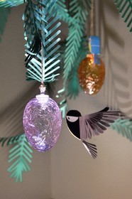 France, Bas Rhin, Strasbourg, Selestat, the Bibliothèque Humaniste (Humanist Library), exhibition on Christmas balls and accounts, reference to Piaf and the legend of the fir tree