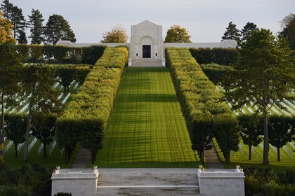 France, Meuse (55), le cimetière américain de Romagne-sous-Montfaucon, 14 246 américains ayant combattu lors de la Première Guerre mondiale y sont enterrés