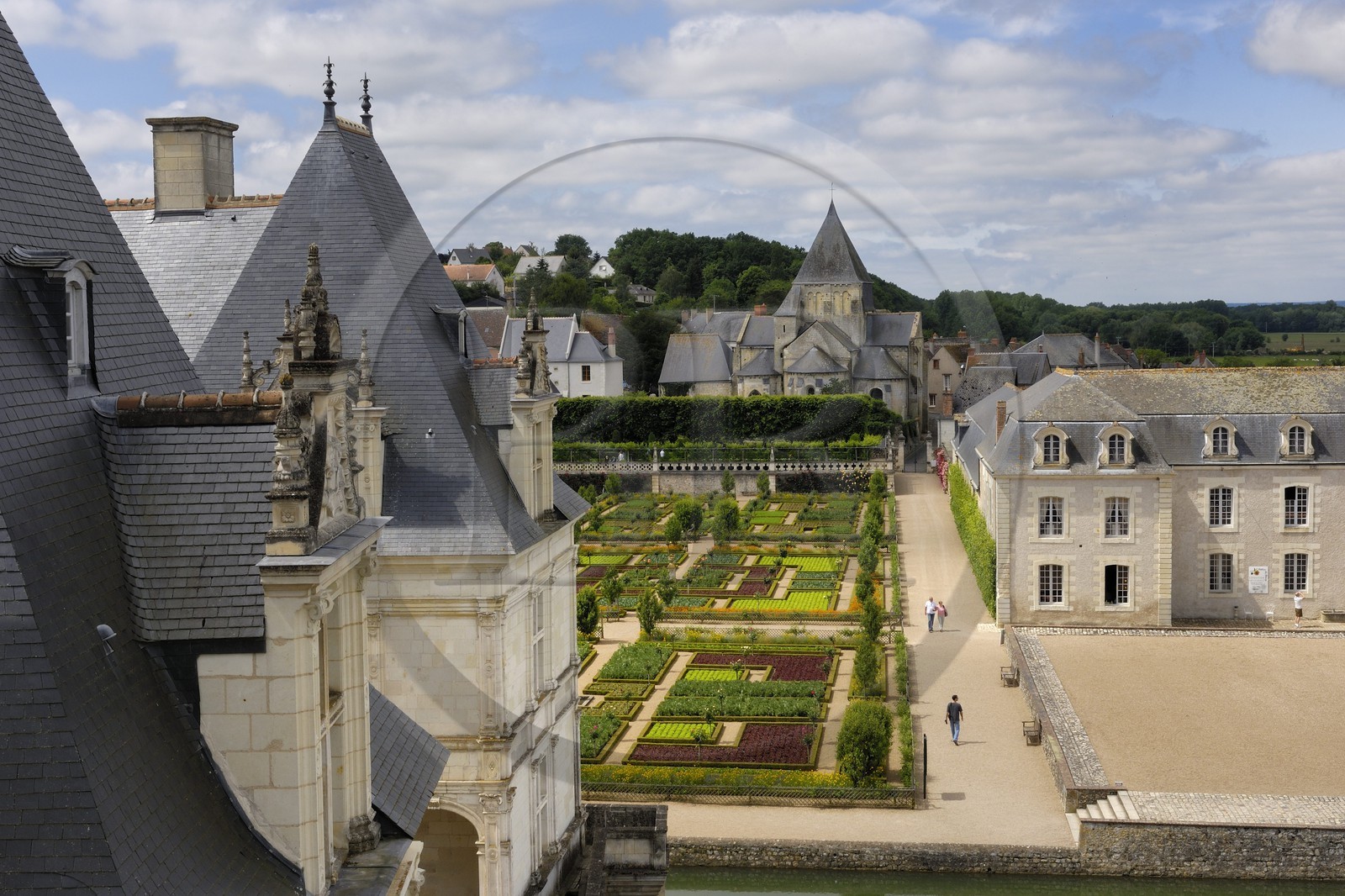 France, Indre-et-Loire (37), Vallée de la Loire classée patrimoine mondial de l'UNESCO, Villandry, le château de Villandry et ses jardins, propriété d'Henri et Angélique Carvallo