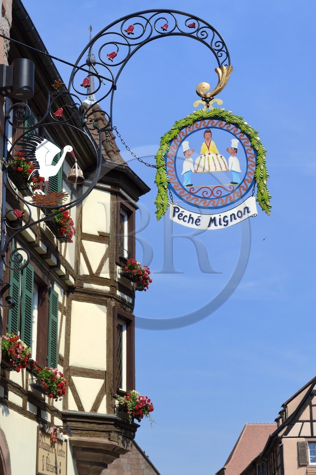 France, Haut-Rhin (68), Kaysersberg, enseigne de boulangerie