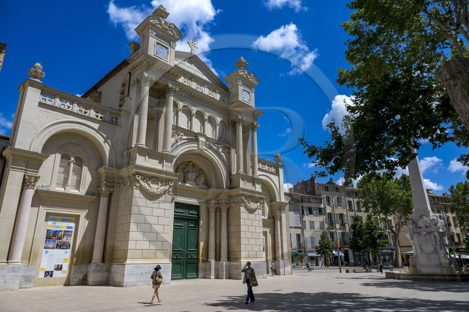 France, Bouches-du-Rhône (13), Aix en Provence, place des Precheurs, l'église de la Madeleine où fut baptisé Paul Cézanne France, Bouches-du-Rhône (13), Aix en Provence, place des Precheurs, l'église de la Madeleine où fut baptisé Paul Cézanne