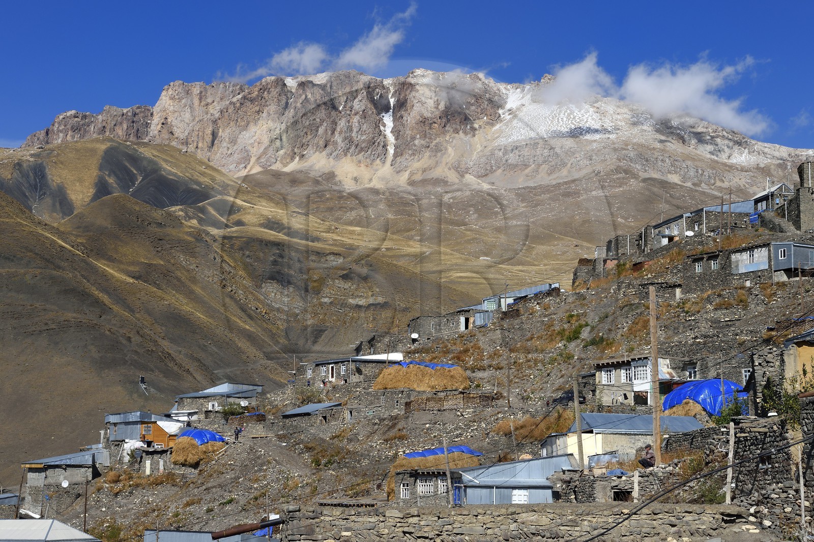 Azerbaïdjan, région de Quba (Guba), chaine de montagne du Grand Caucase, village de Khinalug (Xinaliq)