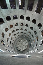 France, Rhone, Lyon,  Celestins square, the car park designed by Michel Targe, Daniel Buren and Jean-Michel Willmotte (1994)