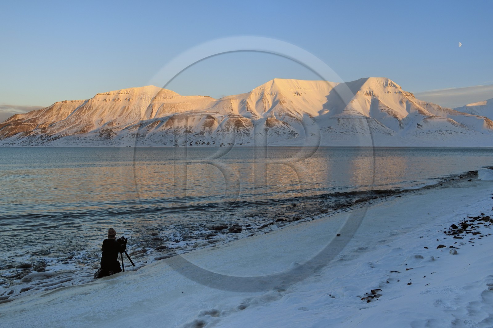 Norvège, Svalbard, Spitzberg, Longyearbyen, Adventfjorden