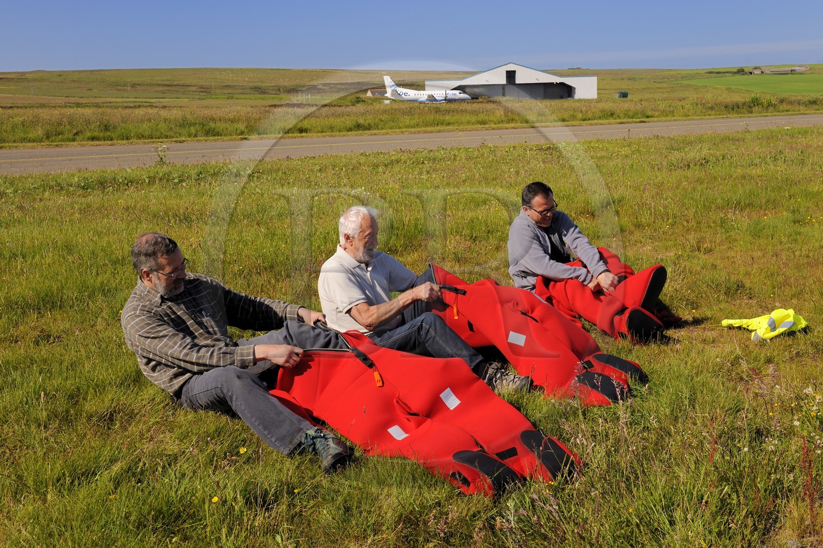 Royaume-Uni, Ecosse, Iles Orcades, Mainland, aéroport de Kirkwall, préparation de vol pour l'Islande