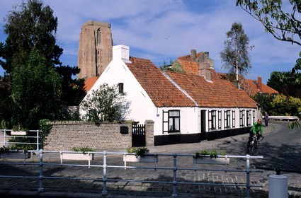 Belgique, Flandre-Occidentale, région de Bruges, les Poldres, le village de Lissewege