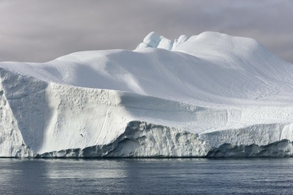 Groenland, cote ouest, baie de Disko, Ilulissat, fjord glacé classé Patrimoine Mondial de l'UNESCO qui est l’embouchure maritime du glacier Sermeq Kujalleq