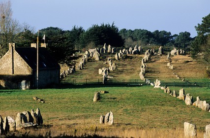 France, Morbihan (56), les mégalithes de Carnac, alignements de Kermario