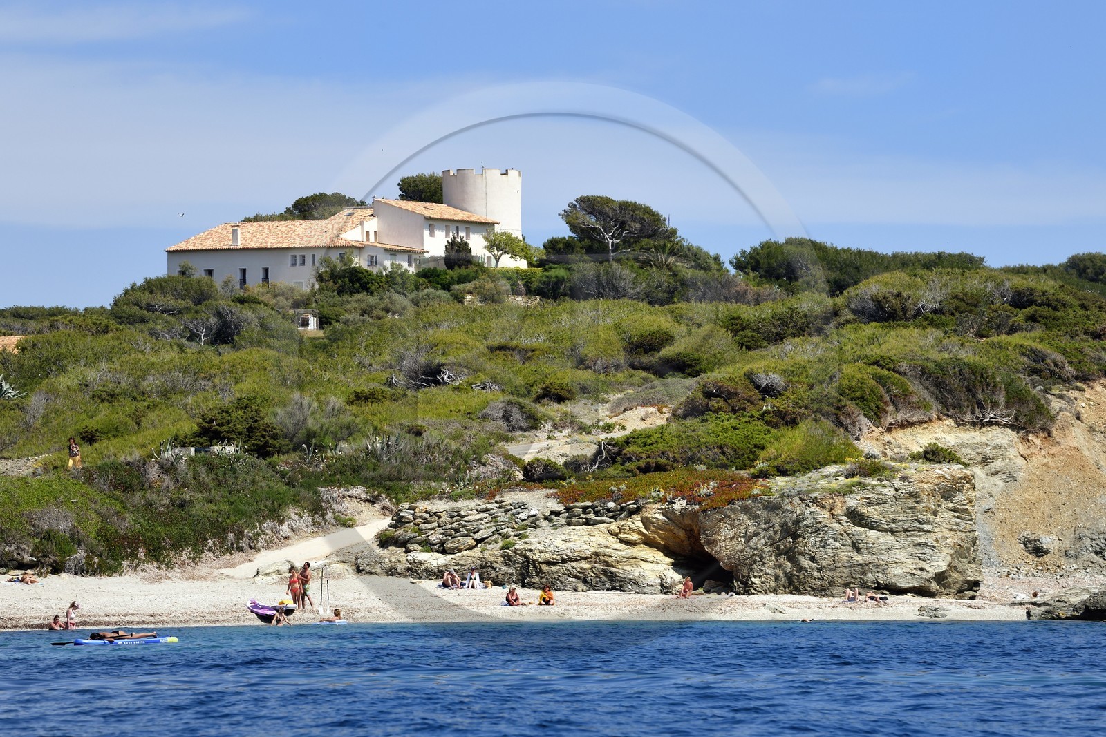 France, Var, Six Fours les Plages, Ile des Embiez, Lombard castle, Ricard family private house
