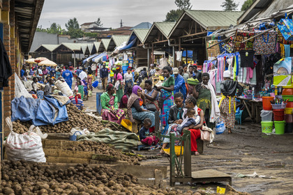 Rwanda, Province du Nord, Musanze (anciennement nommée Ruhengeri), le marché central