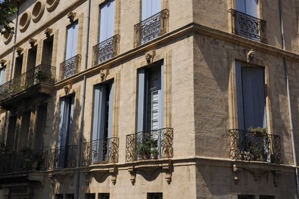 France, Hérault (34), Pézenas, Hôtel de Malibran rue Denfert-Rochereau