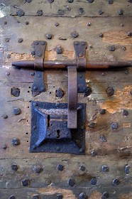 France, Alpes-Maritimes (06), Cannes, Iles de Lérins, Ile Sainte-Marguerite, le Fort Royal fortifié par Vauban, la prison, porte du cachot de l'homme au masque de fer