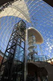 United Kingdom, Northern Ireland, Belfast, Victoria Square commercial center glass dome measuring 35m in diameter