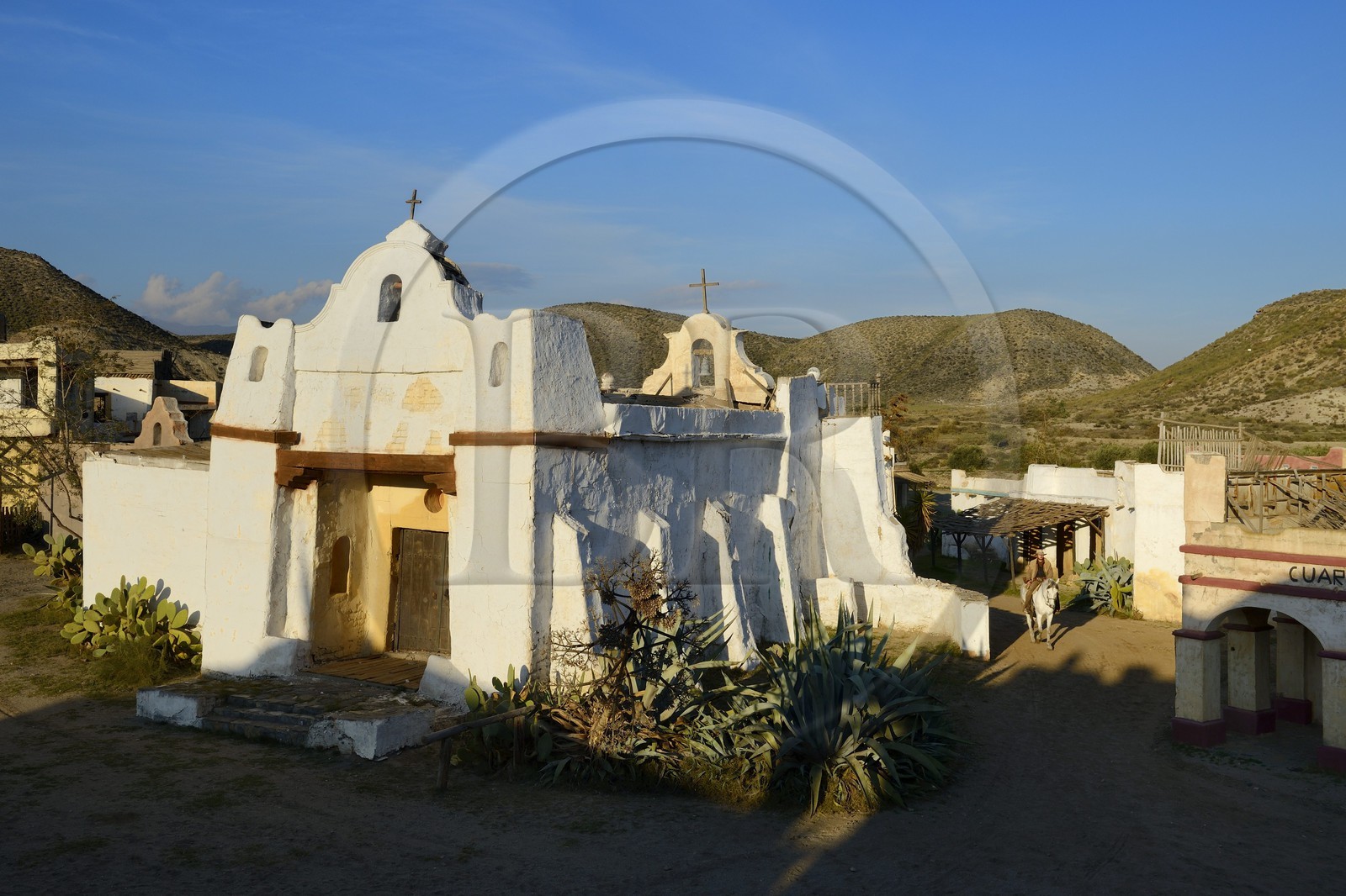 Espagne, Andalousie, province de Almeria, désert de Tabernas, parc d'attraction Fort Bravo Texas Hollywood, c'est ici que fut tourné les 7 Mercenaires de John Sturges mais aussi Les Pétroleuses de Christian-Jaque et Pour Une Poignée de Dollars de Sergio Leone