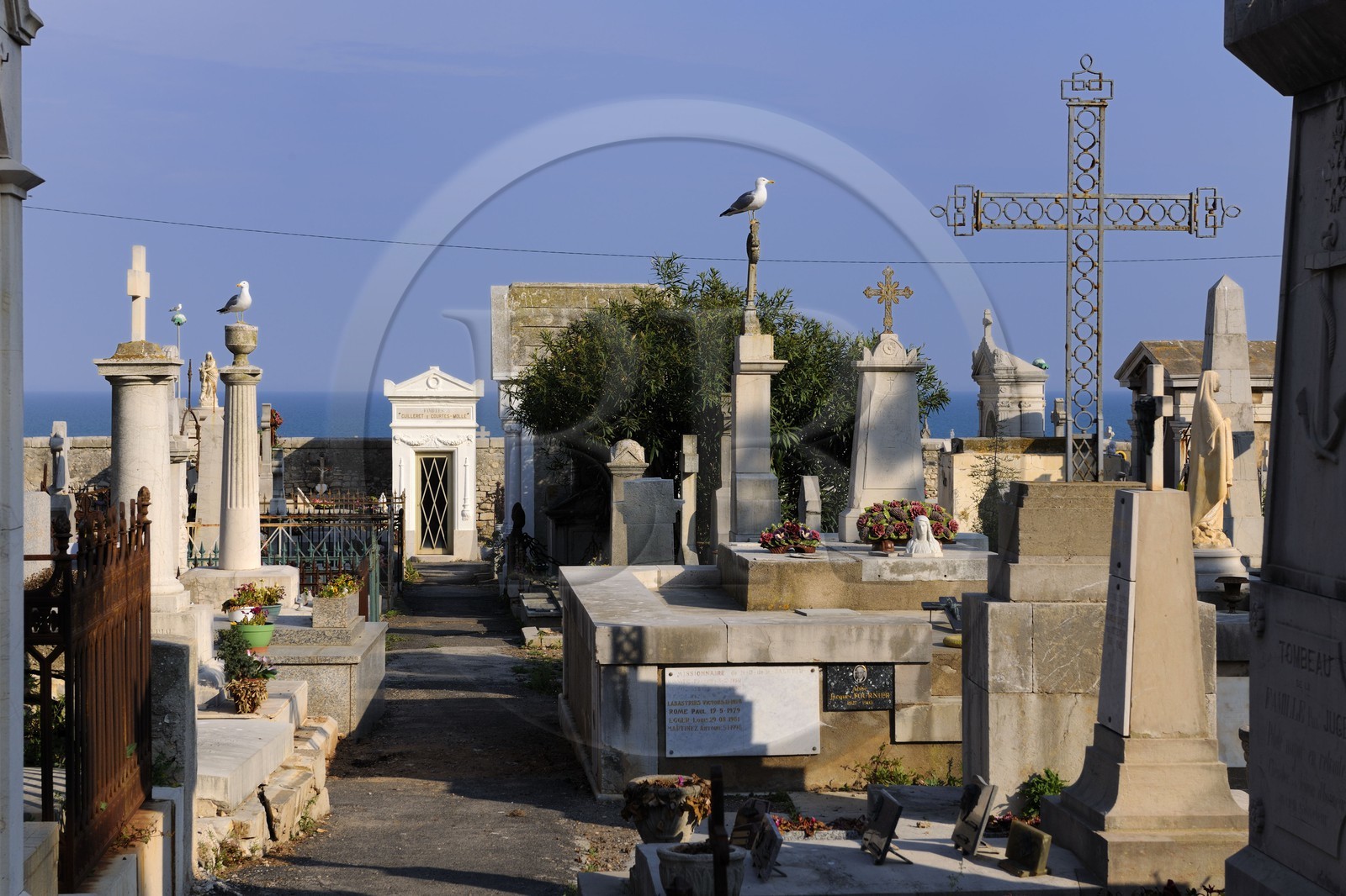 France, Hérault (34), Sète, le cimetière marin Paul Valery