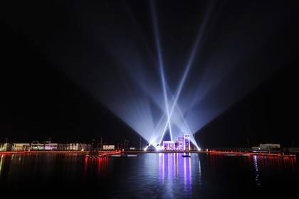 Maroc, région de l'Oriental, station balnéaire de Mediterrania Saïdia, le port lors de la soirée d'inauguration du 19 juin 2009