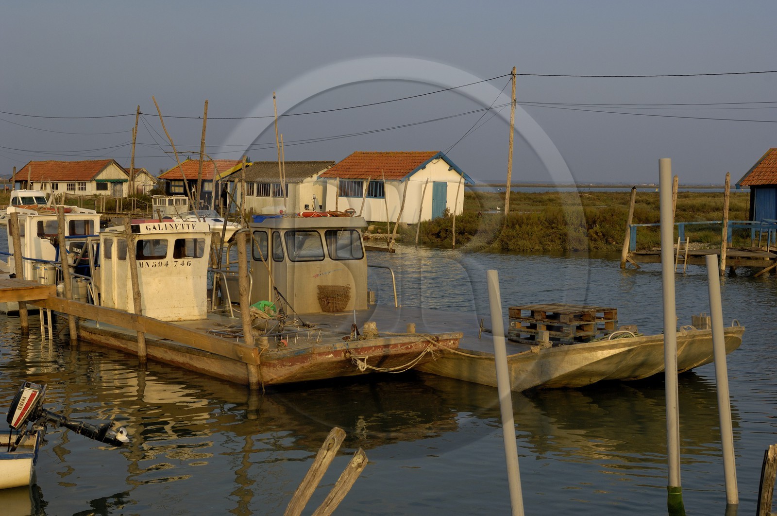 France, Charente-Maritime (17), bassin de Marennes-Oléron, La Tremblade, port de la grève