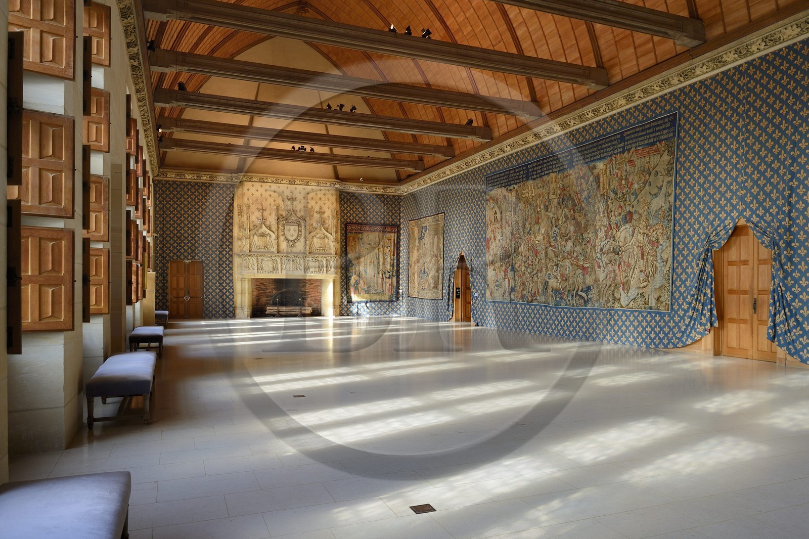 France, Marne (51), Reims, le Palais du Tau, classé Patrimoine Mondial de l'UNESCO, salle du festin