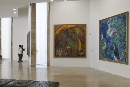 France, Alpes-Maritimes (06), Nice, musée national Marc Chagall de l'architecte André Hermant et créé à l'initiative d'André Malraux, salle de la série de peintures du Message Biblique