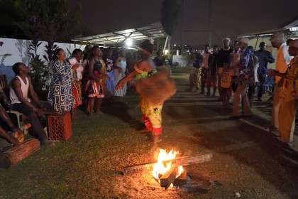 Gabon, Libreville, traditional dances at a wedding
