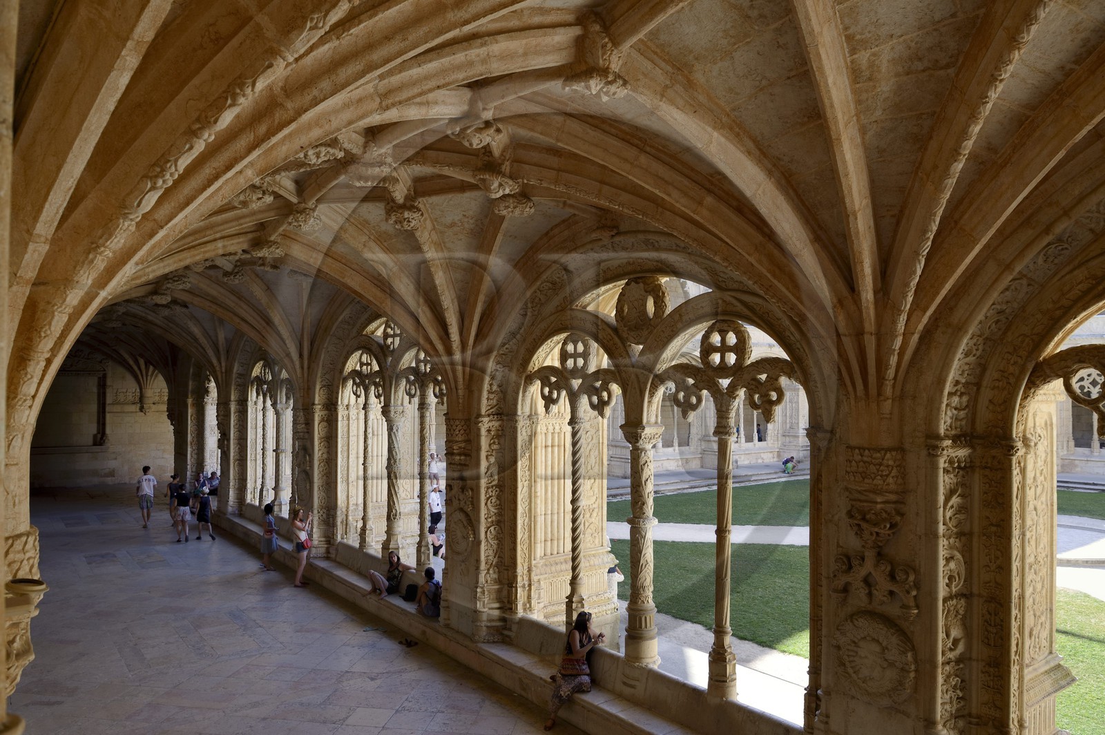Portugal, Lisbonne, Bélem, Monastere des Hiéronymites (Mosteiro dos Jerónimos), classé Patrimoine Mondial de l'UNESCO, le cloitre