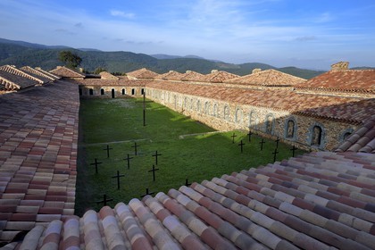France, Var, Massif des Maures, Collobrieres, chartreuse de la Verne, the cloister