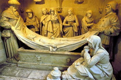France, Sarthe, Solesmes, Saint Pierre abbey, Christ entombment (1496)