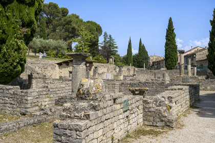 France, Vaucluse (84), Vaison-la-Romaine, site archéologique de Puymin, ruine d'une domus