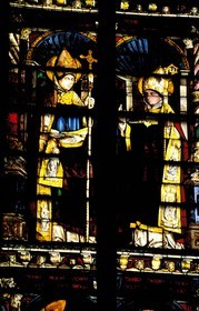 France, Aude (11), Carcassonne, la cité médiévale, les vitraux de la basilique Saint-Nazaire