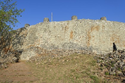 Zimbabwe, Masvingo province, the ruins of the archaeological site of Great Zimbabwe, UNESCO World Heritage List, 10th-15th century, the Hill Complex,  outer wall of the Western enclosure