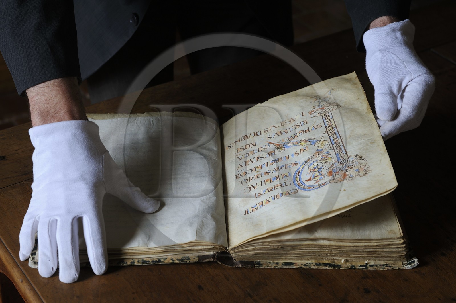 France, Côte d'Or (21), Semur-en-Auxois, la bibliothèque (historique) de la ville, manuscrit dit de Moutier-Saint-Jean