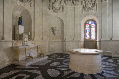 France, Gironde (33), le Verdon-sur-Mer, phare de Cordouan, classé Patrimoine Mondial de l'UNESCO, la chapelle