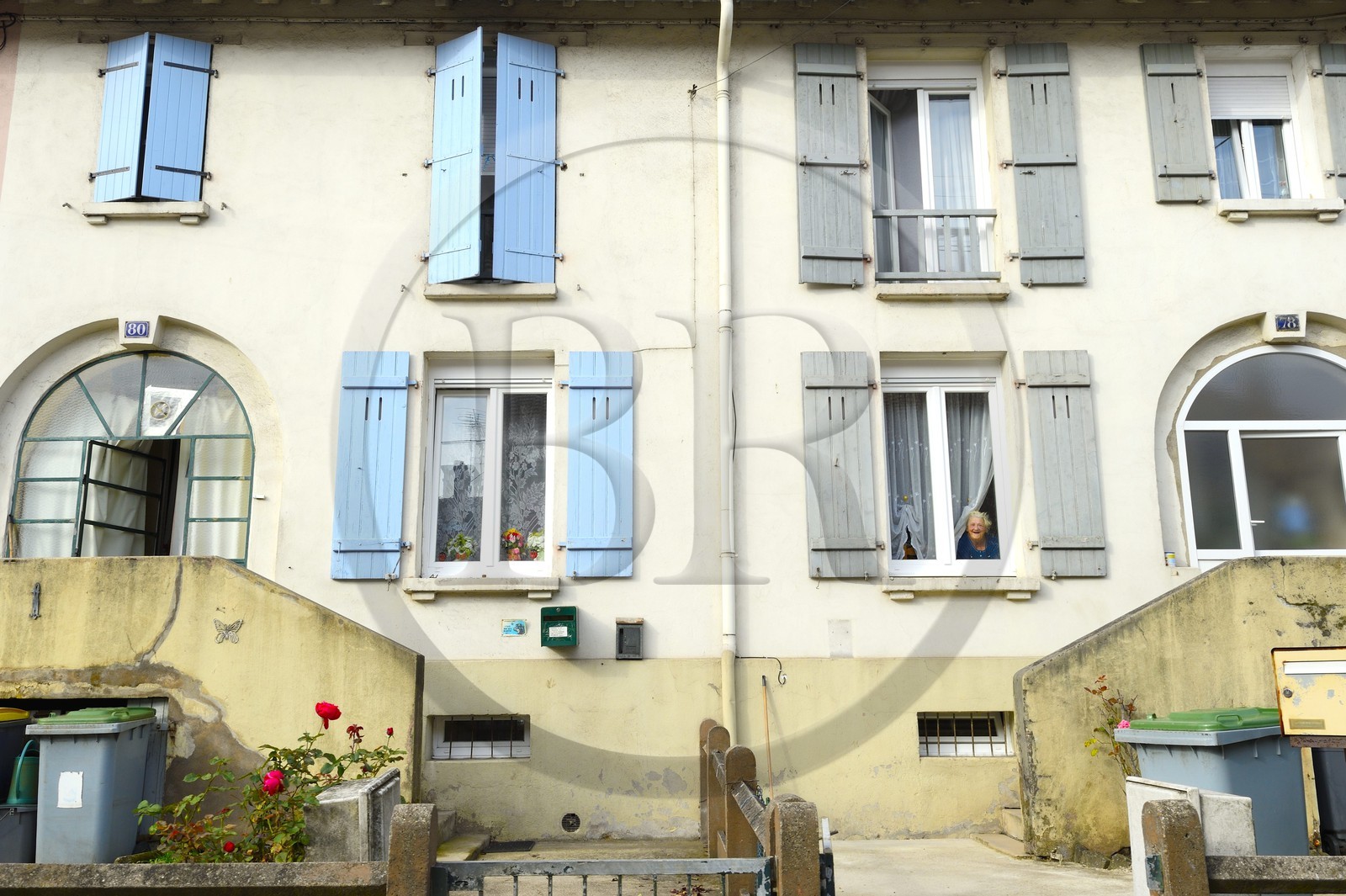 France, Moselle (57), Vallée de la Fensch, Serémange, cité ouvrière Albert Bosment, quartier pour familles nombreuses appelée la grande colonie
