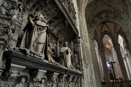 France, Seine Maritime, Rouen, Notre Dame of Rouen Cathedral, Chapel of the Virgin, the tomb of the cardinals of Amboise dating from 1516-1520
