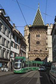 Switzerland, Basel, Old town of Greater Basel (left bank), Spalentor (Spalen Gate)
