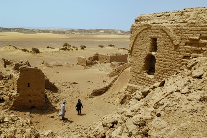 Egypte, Haute-Egypte, désert libyque, forteresse de Umm el-Dabadib au nord-est de Kharga