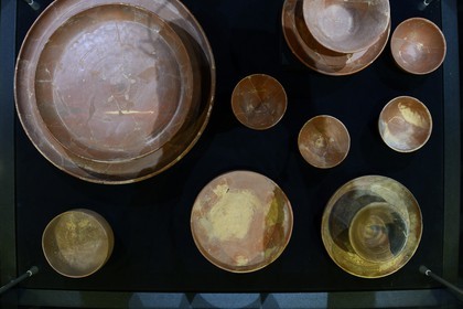 Israel, Negev Desert, Masada museum, terra sigillata wear