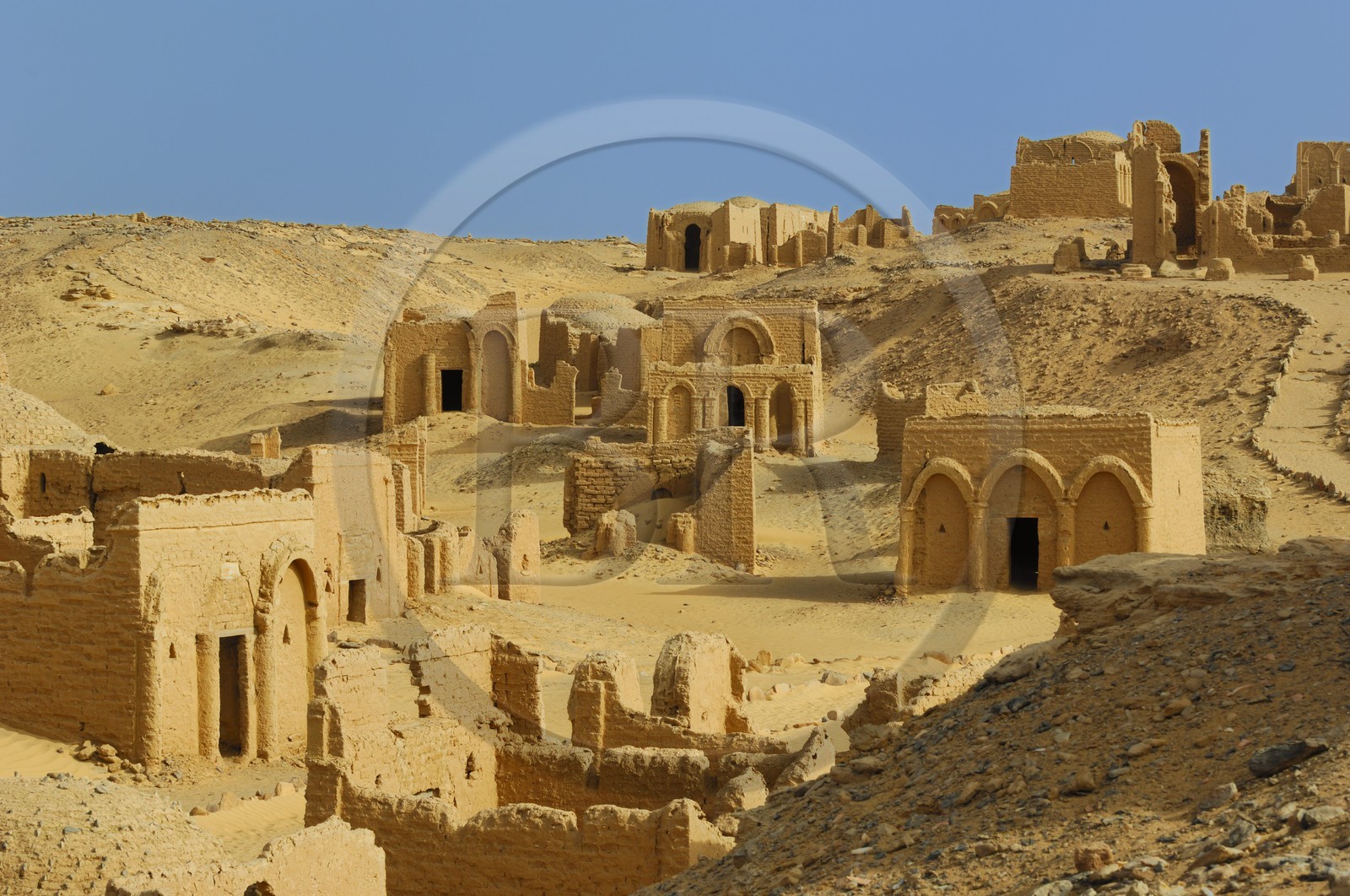 Egypte, Haute Egypte, désert libyque, oasis de Kharga, nécropole copte de Bagawat du IIe au VIIe siècle après JC