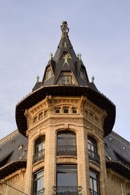 France, Meurthe-et-Moselle, Nancy, rue Saint-Jean, former Renauld bank and current BNP Paribas of Art Nouveau style
