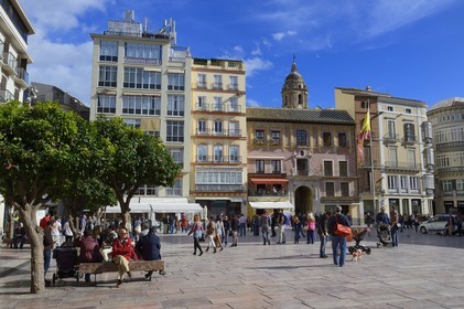 Spain, Andalusia, Malaga, plaza de la Constitucion