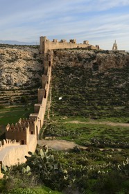 Spain, Andalusia, Almeria, the Alcazaba fortress, Jayran wall and Cerro de San Cristobal