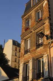 France, Paris (75), immeubles de la rue des Cascades