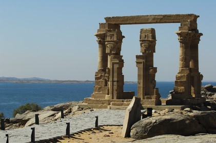 Egypte, Haute Egypte, Nubie, Lac Nasser, site de Kalabsha, kiosque de Kertassi