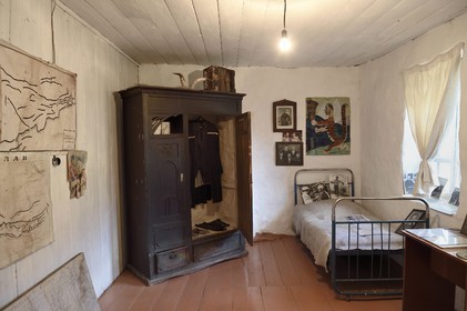 Georgia, Upper Svaneti (Zemo Svaneti), Mestia, mountaineer Mikheil Khergiani house and museum