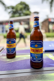 Rwanda, Kigali, la bière Primus fabriquée au Rwanda