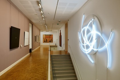 France, Ille-et-Vilaine, Rennes, Museum of Fine Arts (MBAR), neon by François Morellet