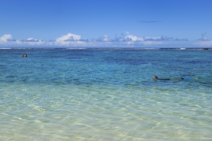 France, île de la Réunion, la Cote Ouest, plage du lagon de Saint-Gilles-Les-Bains à l'Ermitage-les-Bains